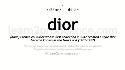 what is the full meaning of dior|dior meaning slang.